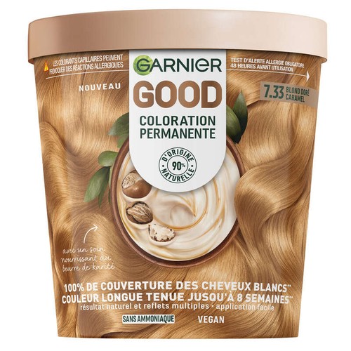 Garnier Good Coloration Permanente Sans Ammoniaque 7.33 Blond Doré Caramel 160ml
