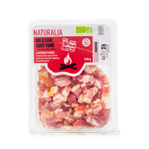 Naturalia Lardons Fumés Sans Sel Nitrité Ajouté Bio 150g