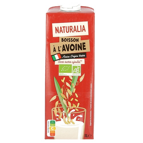 Naturalia Boisson avoine Sans sucre Ajouté 1L