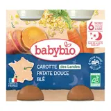 [Par Naturalia] Babybio Petits Pots Carotte et Patate Douce 6M 2x200g Bio