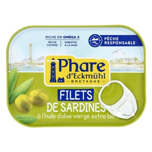 [Par Naturalia] Phare D'Eckmuhl Filets De Sardines À L'Huile D'Olive Vierge Extra Msc 100G