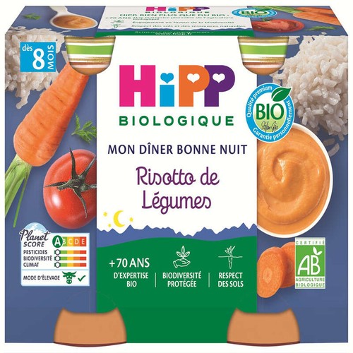 [Par Naturalia] Hipp Biologique Risotto De Légumes Bio, Dès 8 Mois