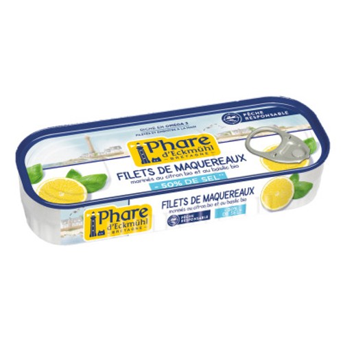 [Par Naturalia] Phare D'Eckmühl Filets de Maquereaux Citron bio & Basilic bio 130g