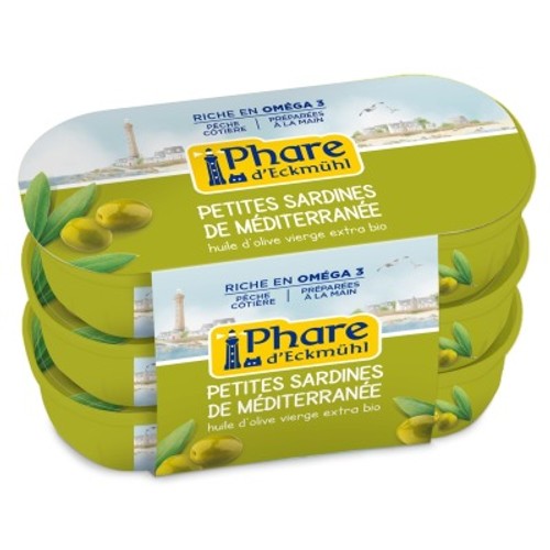 [Par Naturalia] Phare D'Eckmühl Sardines À L'Huile D'Olive Vierge Extra Msc 3x55g