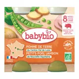[Par Naturalia] Babybio Petits Pots Légumes et Jambon 8M 2x200g Bio