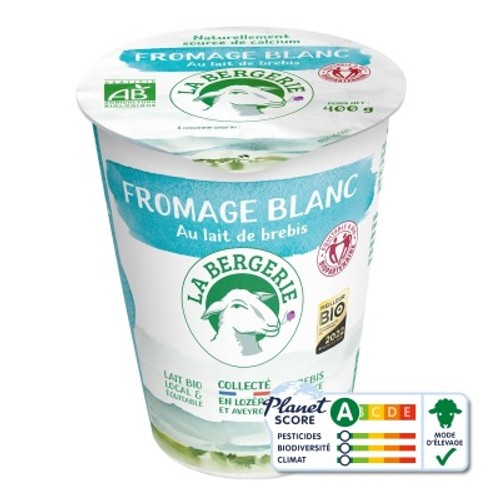 [Par Naturalia] La Bergerie Fromage Blanc Au Lait De Brebis Bio 400g