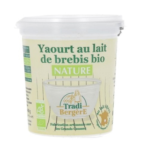 [Par Naturalia] Tradi-Bergere Yaourt Au Lait De Brebis Nature Bio 400g