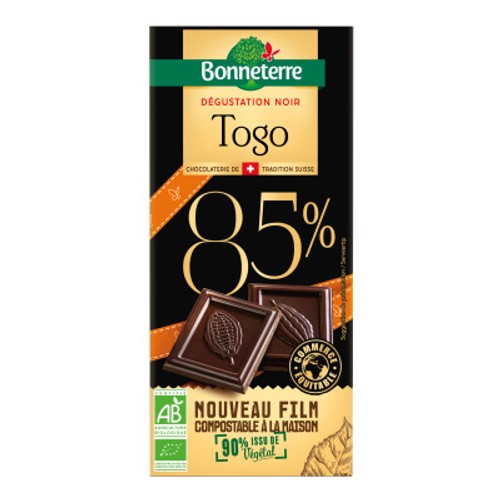 [Par Naturalia] Bonneterre Tablette De Chocolat Noir 85% 80G Bio