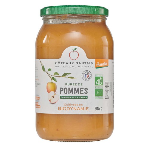 [Par Naturalia] Coteaux Nantais Purée Pommes Demeter Sans Sucres Format Family Bio 915g
