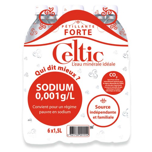 [Par Naturalia] Celtic Eau Minérale Pétillante Forte Le pack 6x1,5L