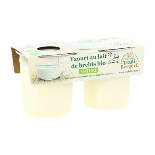[Par Naturalia] Tradi-Bergere Yaourt Au Lait De Brebis Nature Bio 2x125g