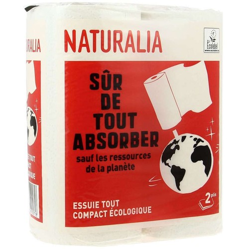 Naturalia Essuie-Tout Compact Ecologique x2