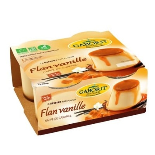 Gaborit Flan Vanille Caramel Bio 4X100g
