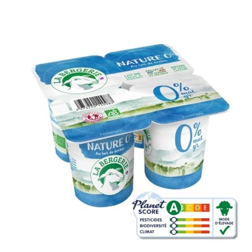 [Par Naturalia] La Bergerie Yaourt Au Lait De Brebis 0% Bio 4x120g
