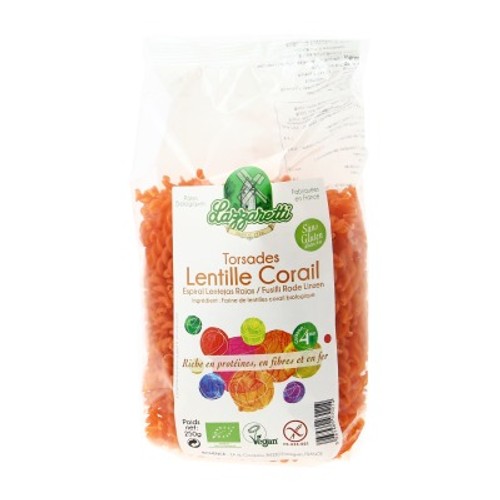 [Par Naturalia] Lazzaretti Torsades Aux Lentilles Corail Bio 250g