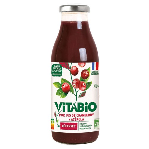 [Par Naturalia] Vitabio Cranberry Du Québec 100% Pur Jus 50cl