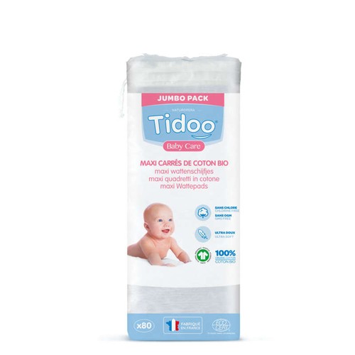 [Par Naturalia] Tidoo Care Maxi Carrés de Coton Bio x80