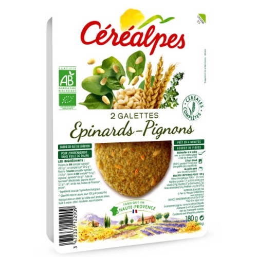 [Par Naturalia] Céréalpes Galettes Épinards & Pignons Bio 2x90g