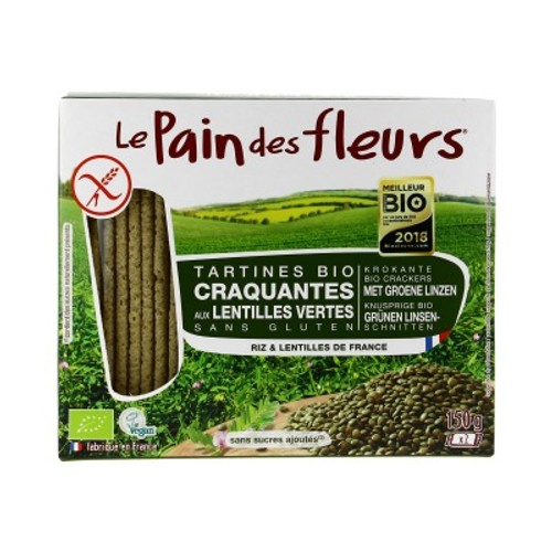 [Par Naturalia] Le Pain Des Fleurs Tartines Craquantes aux Lentilles Sans Gluten Bio 150g