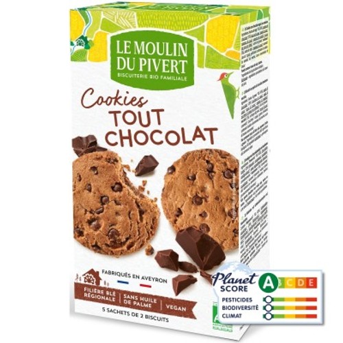 [Par Naturalia] Moulin Du Pivert Cookies Tout Choco Bio 175g