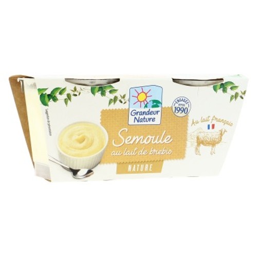 [Par Naturalia] Grandeur Nature Semoule au Lait de Brebis Nature Bio 2x140g