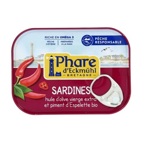 [Par Naturalia] Phare D'Eckmühl Sardines au Piment d'Espelette et à l'huile d'olive 135g