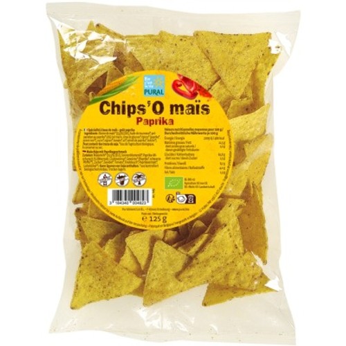Pural Chips de Maïs au Paprika Bio 125g