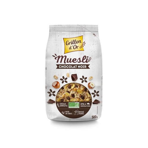[Par Naturalia] Grillon D'Or Muesli Chocolat Noir & Noisettes Bio 500g
