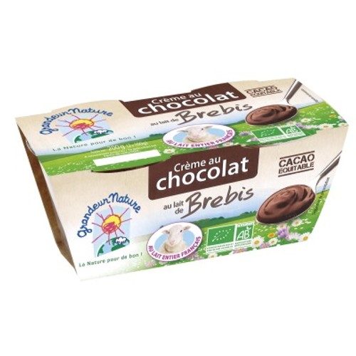[Par Naturalia] Grandeur Nature Crème Chocolat Au Lait De Brebis Bio 2x100g