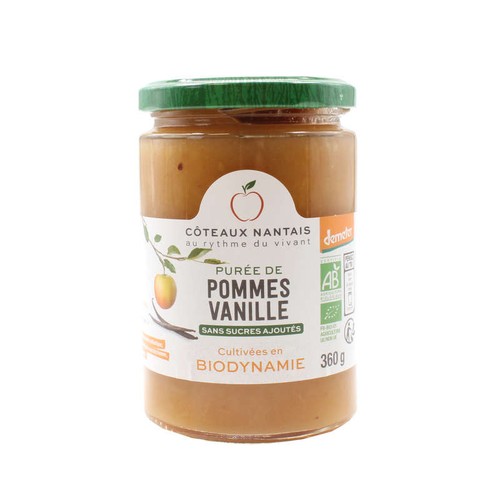 [Par Naturalia] Coteaux Nantais Purée Pomme Vanille Sans Sucres Ajoutés Bio 360g