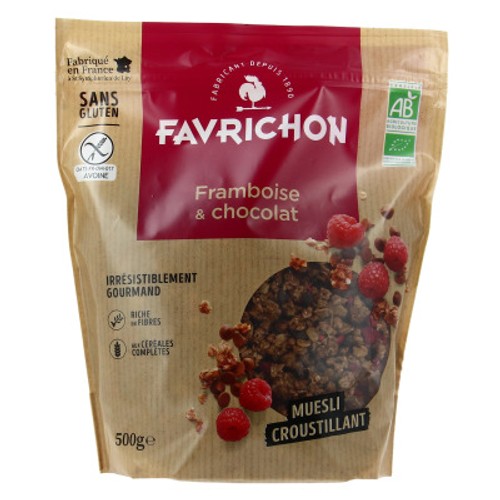 [Par Naturalia] Favrichon Muesli Croustillant Framboise & Chocolat Bio 500g