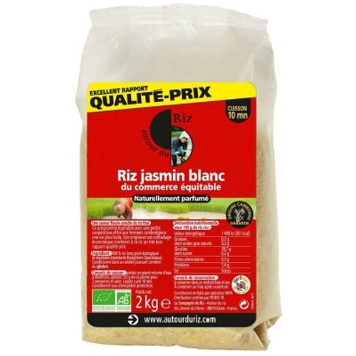 [Par Naturalia] Autour Du Riz Riz Jasmin Blanc Du Cambodge Bio 2kg