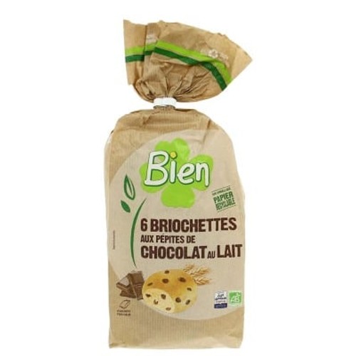 Bien Briochettes aux Pépites de Chocolat au Laitx6 250g