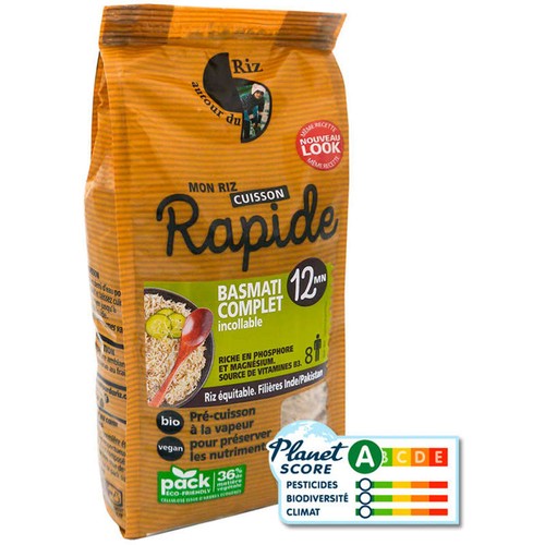 [Par Naturalia] Autour Du Riz Basmati Complet Incollable Et Précuit Cuisson Rapide Bio 500g