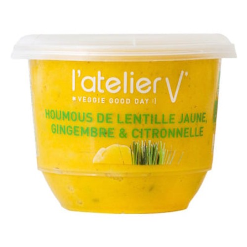 L'Atelier V Houmous De Lentille Jaune Gingembre & Citronnelle 150G