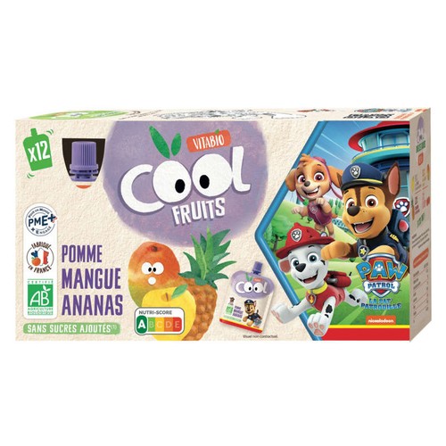 [Par Naturalia] Vitabio Cool Fruits Pomme Mangue Ananas Acérola 12x90g