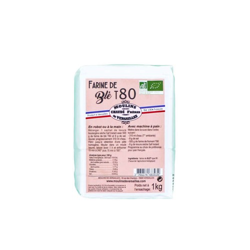 [Par Naturalia] Moulins de Versailles Farine complète de Blé T80 Bio 1kg