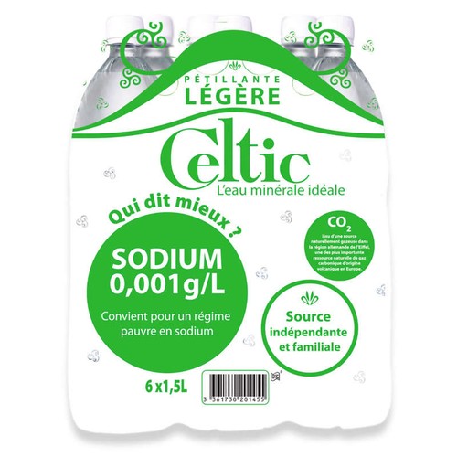 [Par Naturalia] Celtic Eau Minérale Pétillante Légère Le pack 6x1,5L