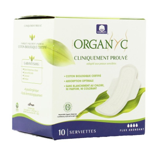 [Par Naturalia] Organyc Serviettes hygiéniques hyper fines Bio x10