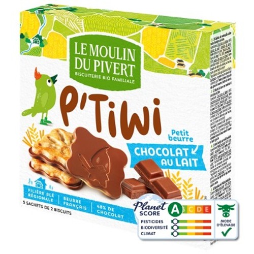 [Par Naturalia] Moulin Du Pivert P'Tiwi Choc Chocolat Au Lait Bio 125g