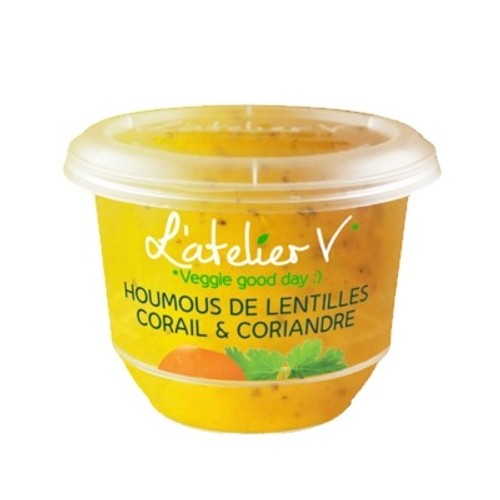 [Par Naturalia] L'Atelier V Houmous De Lentilles Corail Et Coriandre Bio 150g
