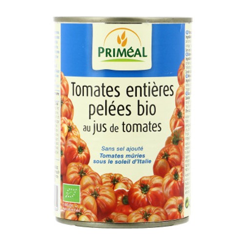 [Par Naturalia] Priméal Tomates Entières Pelées au jus de Tomates Bio 400g