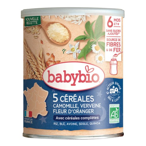 [Par Naturalia] Babybio Céréales Verveine Fleur d'Oranger Camomille 220g