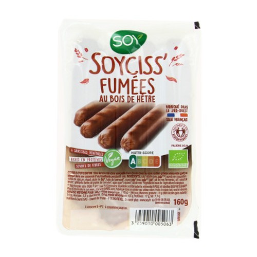 [Par Naturalia] Soy Soycisses Fumées au Bois de Hêtre 100% Végétal Bio 4x40g