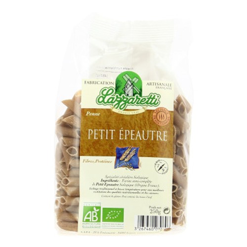 [Par Naturalia] Lazzaretti Penne petit Épeautre et Blé Bio 250g