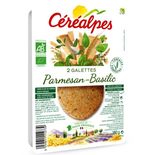 [Par Naturalia] Céréalpes Galettes Parmesan & Basilic Bio 2x90g