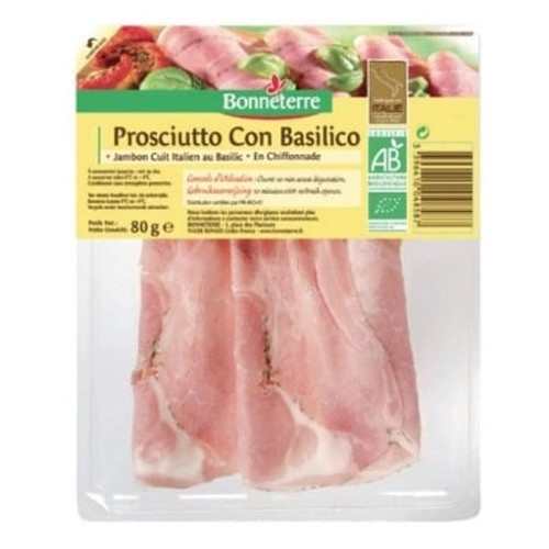Bonneterre Prosciutto Basilic Bio 80g