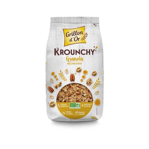 [Par Naturalia] Grillon D'Or Krounchy Granola Miel & Noix De Pécan Bio 500g