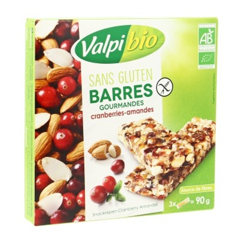 [Par Naturalia] Valpibio Barres Cranberries & Amandes Sans Gluten 90G Bio