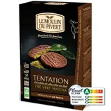 [Par Naturalia] Moulin Du Pivert Biscuits Tentation Chocolat Noir Au Thé Vert Matcha Bio 130g
